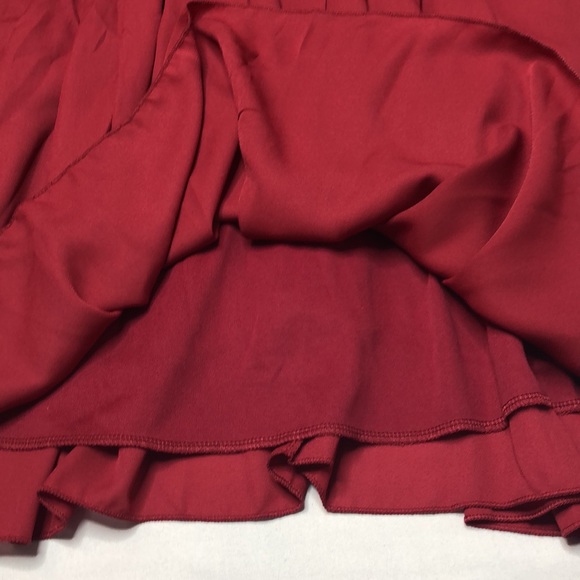 Zanzea Womens Wine Colored Long Sleeve Lace Dress With Chiffon Skirt - Picture 12 of 14